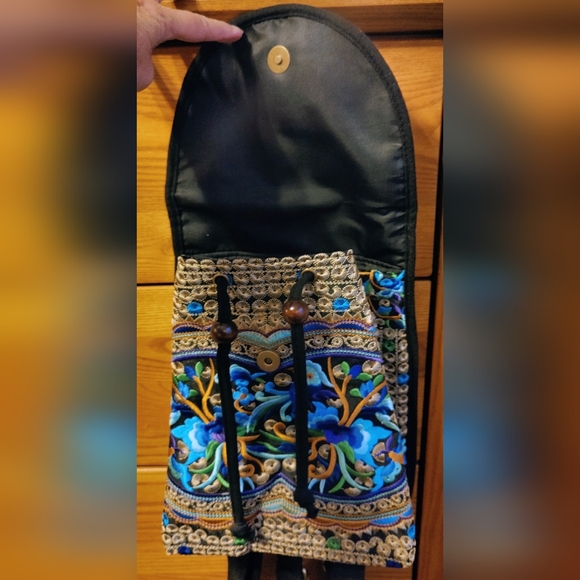 Embroidered Boho Small Backpack - Picture 3 of 9